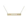 Diamond Engravable Gold Bar Petite Pendant