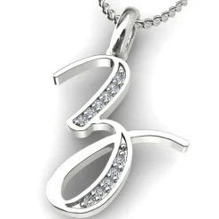 Diamond Initial Pendants