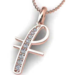 Diamond Initial Pendants