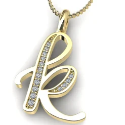 Diamond Initial Pendants