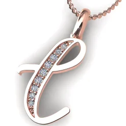 Diamond Initial Pendants