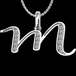 Diamond Initial Pendants