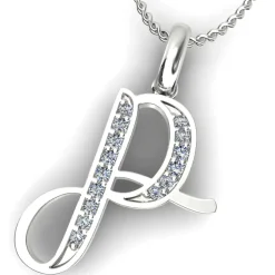 Diamond Initial Pendants