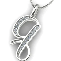 Diamond Initial Pendants