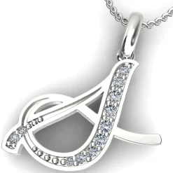 Diamond Initial Pendants