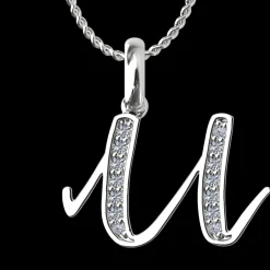 Diamond Initial Pendants