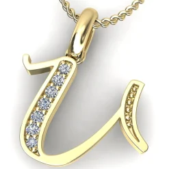 Diamond Initial Pendants