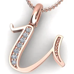 Diamond Initial Pendants
