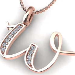 Diamond Initial Pendants