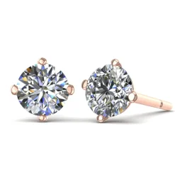 Diamond Stud Earrings in 14k White Gold
