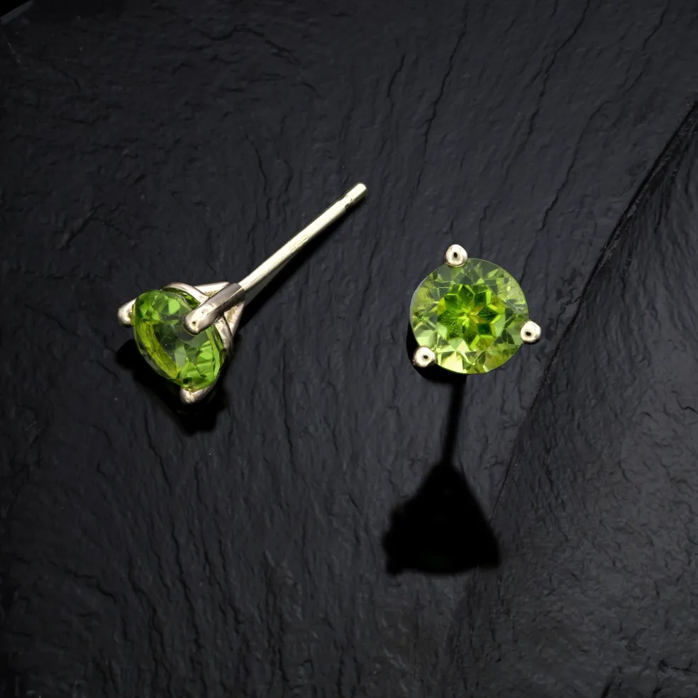 Peridot Stud Earrings