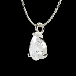 The Amiana Pear Shaped Solitaire Pendant