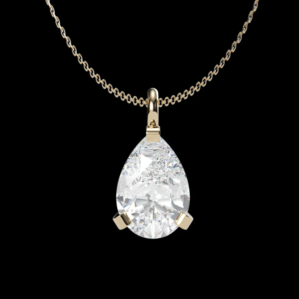 The Amiana Pear Shaped Solitaire Pendant