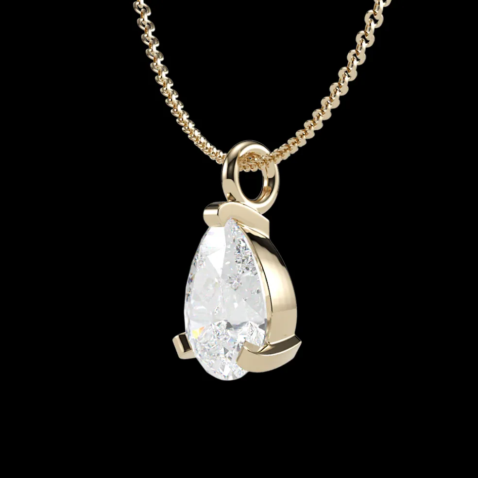 The Amiana Pear Shaped Solitaire Pendant