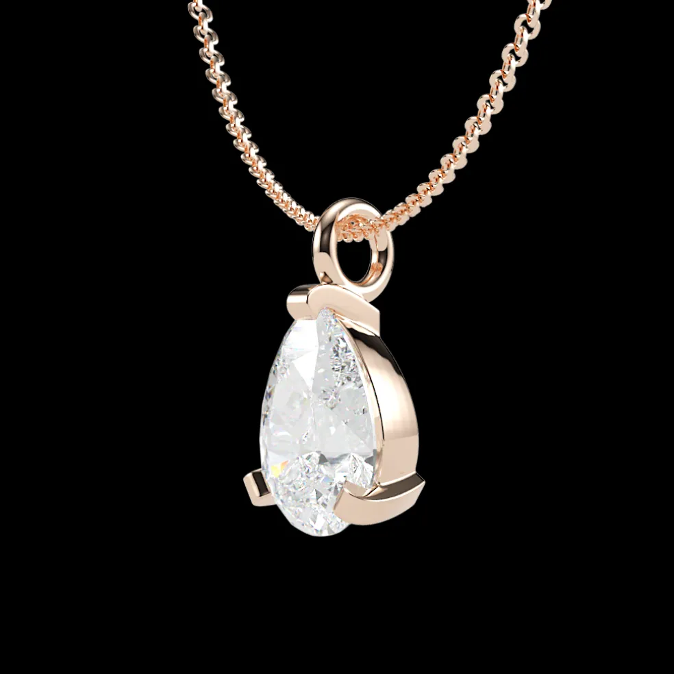 The Amiana Pear Shaped Solitaire Pendant