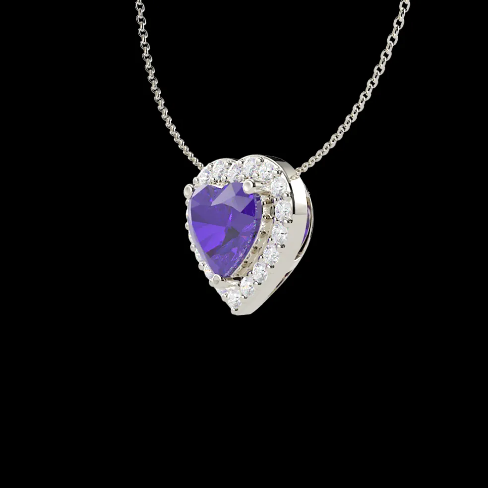 The Melodina Heart Shape Amethyst