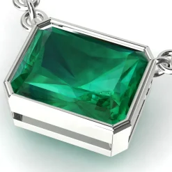 The Nasser Emerald Cut Gemstone Pendant