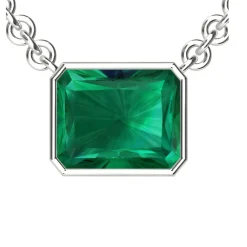 The Nasser Emerald Cut Gemstone Pendant