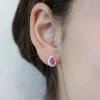 The Pear Shape Pink Sapphire Earrings