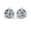 Three-Prong Martini Diamond Stud Earrings